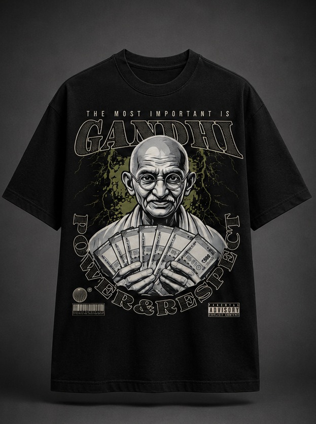 SIVO NOTES & NONVIOLENCE 200 GSM oversized graphic T-shirt