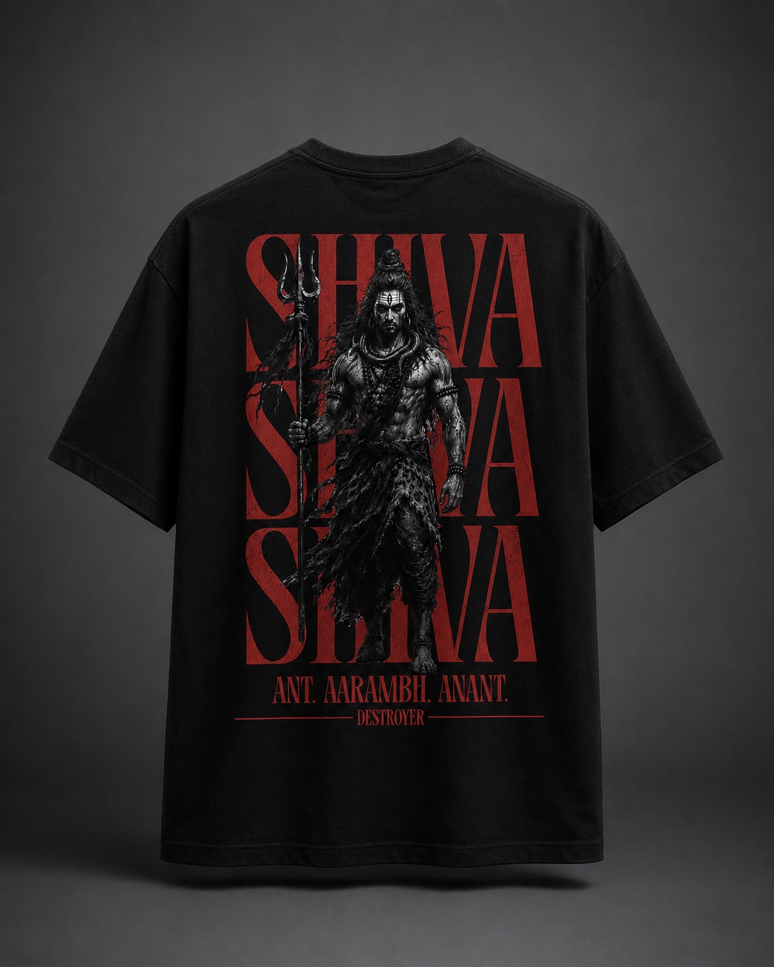 SIVO RUDRA — THE DESTROYER 200 GSM oversized graphic T-shirt