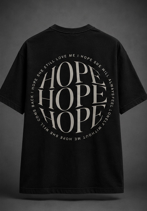 SIVO HOPE THEORY 200 GSM oversized graphic T-shirt